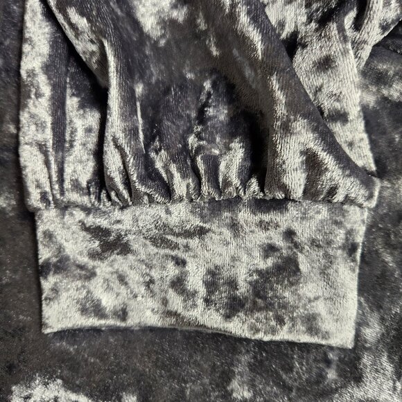 Blue Desire XL Joggers Velour Shimmery Silver Gray Holiday Pants Stretch NWT - Picture 4 of 7